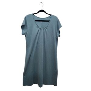 EUC Woolrich Heathered Sage Blue Green Pullover Casual Dress Size XL
